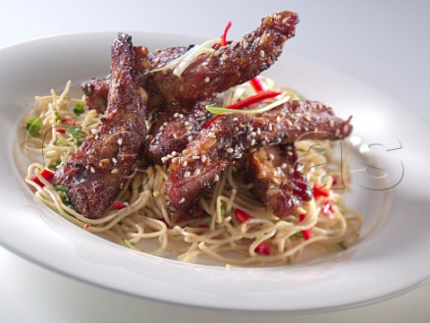 Spare ribs with noodles