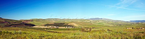 Panorama at Contessa Entellina Estate of Donnafugata winery near Santa Margherita di Blice Sicily Italy DOC Contessa Entellina