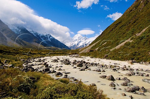 Mount Cook and the Hooker Valley Mt CookAoraki National Park South Island New Zealand