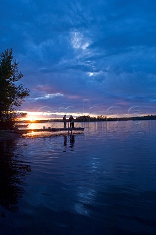 Lake Vermillion at sunset northern Minnesota USA