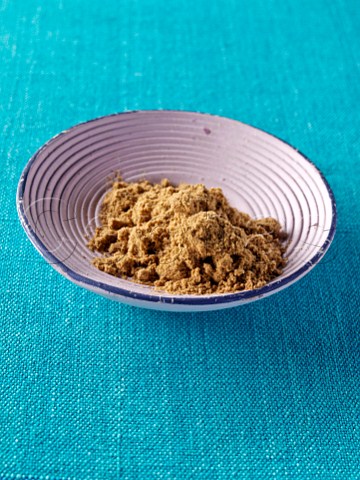 Dish of cumin powder spice