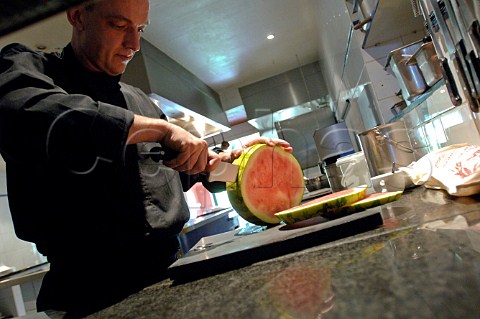 Slicing watermelon