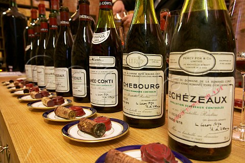 Tasting of valuable Burgundy bottles at Palais Coburg Vienna Austria