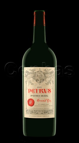 Bottle of Chteau Ptrus 2005 wine Pomerol  Bordeaux