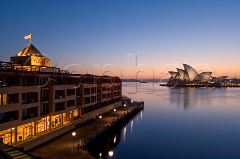 Sydney Opera House at dawn from the Park Hyatt Sydney New South Wales Australia