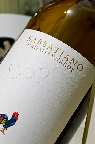 Label of Papagiannakos Estate wine Mesogaia Greece Attica
