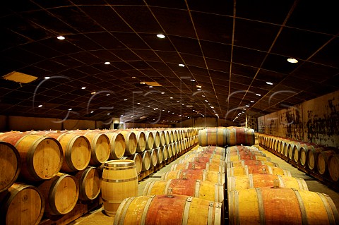 Barrels in cellar of Chteau Citran Avensan Gironde France Mdoc Cru Bourgeois Suprieur