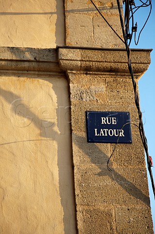 Rue Latour sign Bordeaux Gironde France
