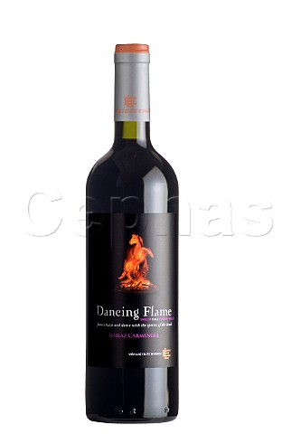 Bottle of Luis Felipe Edwards Dancing Flame Shiraz Carmenre wine Colchagua Valley Chile Rapel