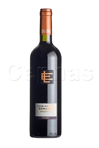 Bottle of Luis Felipe Edwards Reserva Malbec wine Colchagua Valley Chile Rapel