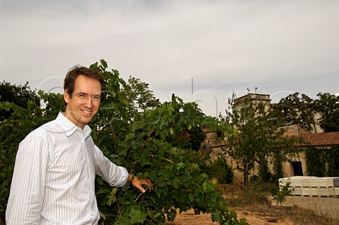 Miguel Torres jnr in vineyard of Santa Margarida dAgulladol Catalonia Spain Peneds