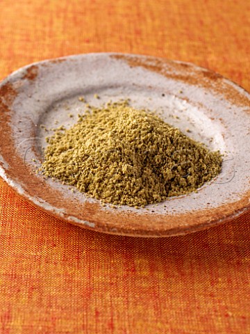 Dish of fennel powder spice