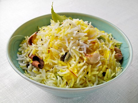Bowl of saffron rice