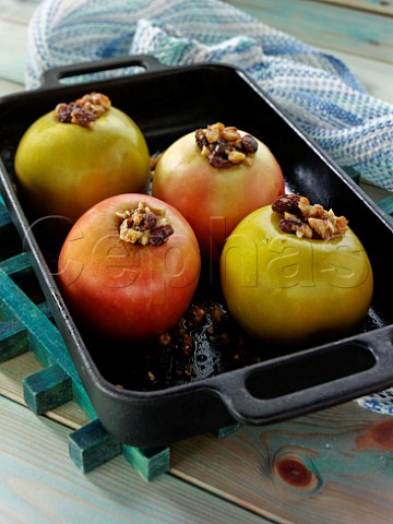 Baked apples in a oven tray