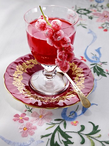 Glass of Polish kisiel dessert