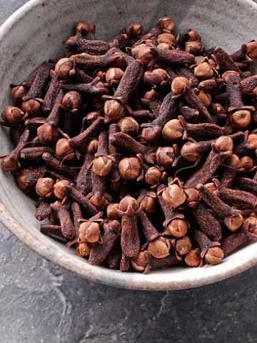 Pile of cloves in a bowl