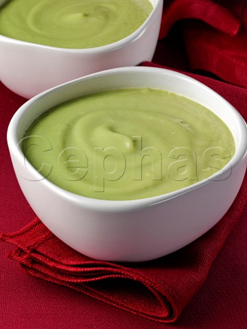 Bowl of avocado soup