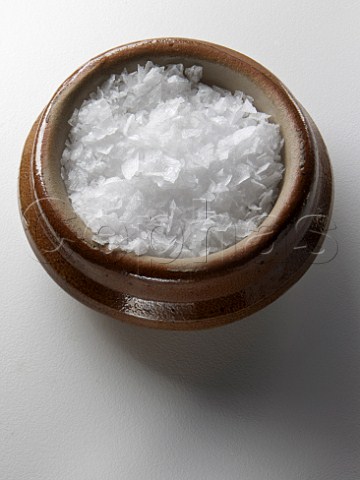 Pot of Maldon sea salt flakes