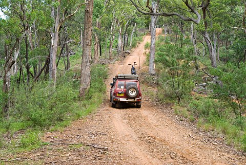 Four wheel drive on Fire Trail in Deua National Park New South Wales Australia