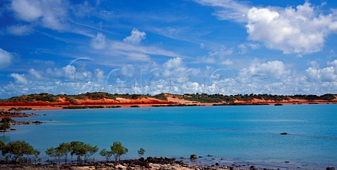 Turquoise waters of Roebuck Bay Broome Western Australia