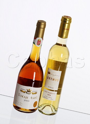 Two bottles of Tokaji Crown Estates 2000 and Oremus 2004 Hungary