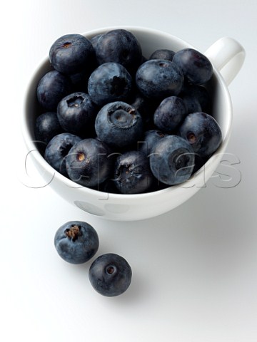 Cup full of blueberries