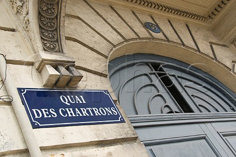 Quai des Chartrons street sign Bordeaux Gironde France