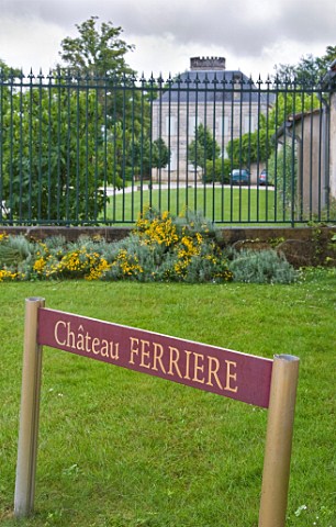 Sign outside entrance to Chteau Ferrire Margaux Gironde France Margaux  Bordeaux