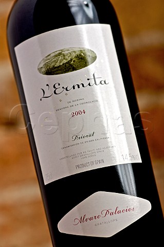 Bottle of LErmita 2004 Alvaro Palacios Gratallops Catalonia Spain Priorato