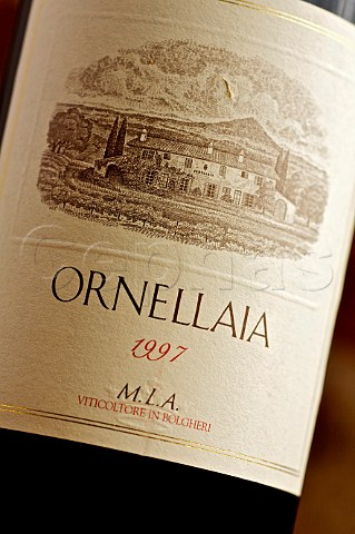 Bottle of Ornellaia 1997 Bolgheri Tuscany Italy