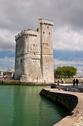 St Nicholas tower at the entrance to the ancient port of La Rochelle CharenteMaritime France