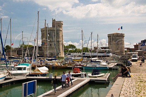 Yachts in the ancient port of La Rochelle CharenteMaritime France