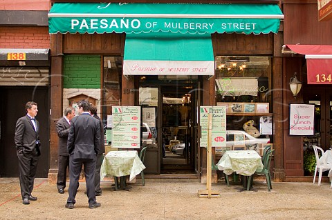 Paesano Italian restaurant Mulberry street Little Italy New York USA