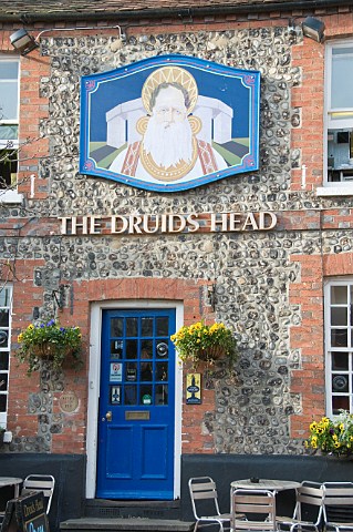 Sign over the Druids Head pub Brighton East Sussex England