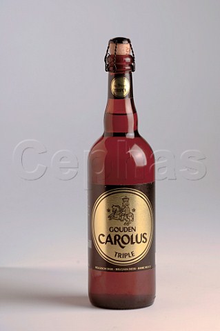 750ml bottle of Gouden Caolus Triple Belgian beer
