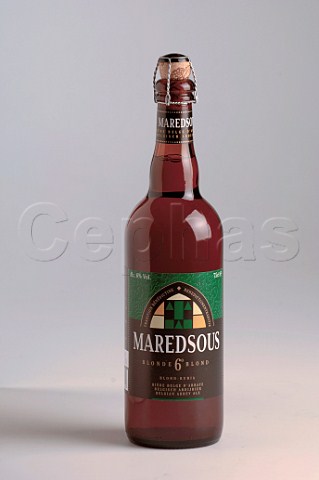 750ml bottle of Maredsous 6 Blond Belgian beer