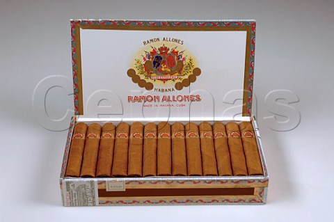 Box of Ramon Allones cigars  Havana Cuba