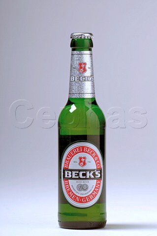 Bottle of Becks beer Bremen Germany