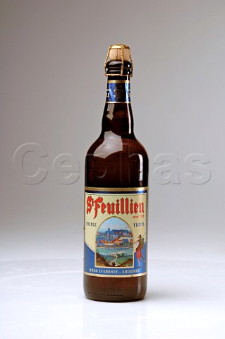 750ml bottle of St Feuillien Tripel Belgian beer