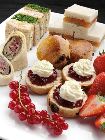 Scones and sandwiches for afternoon tea