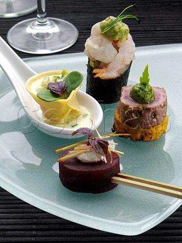 A selection of canapes