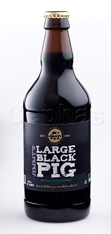 A bottle of Large Black Pig beer