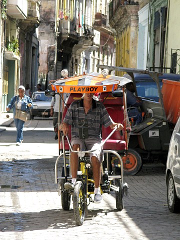 Pedal taxi in Havana Cuba