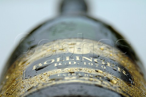 Bottle of Bollinger champagne France