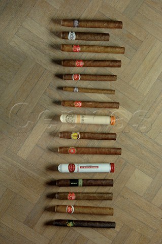 Selection of Cuban cigars