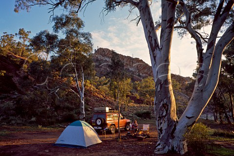 Campsite in Brachina Gorge Flinders Ranges South Austalia