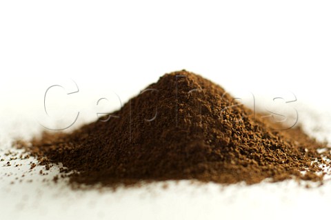 Pile of ground coffee