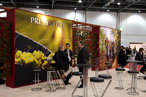 Cephas Picture Library images adorn the Press office at the London International Wine Fair Excel London 2009