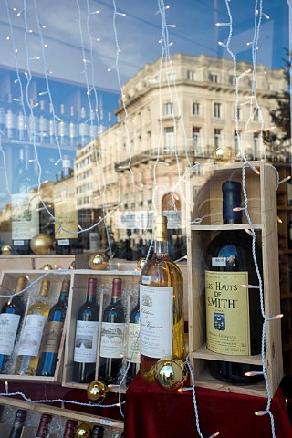 Window display of LIntendant wine shop at 2 Alles de Tourny Bordeaux Aquitaine France