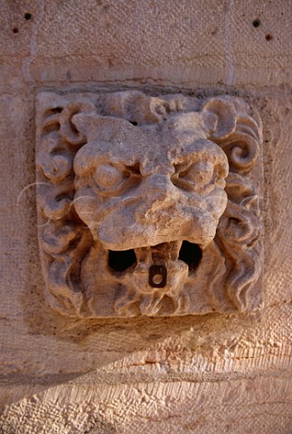 Small wall carving in Rue Maufoux in Beaune Burgundy France